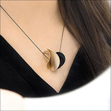 Pringles Short Necklace (Black & Silver) - jewelry