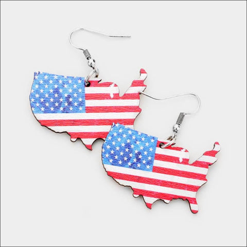 USA Map Earrings - earrings